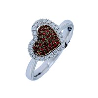 Anello Recarlo Donna in Oro bianco Rubino 0.22 Ct XD502/BRUB-16 - XD502/BRUB-16